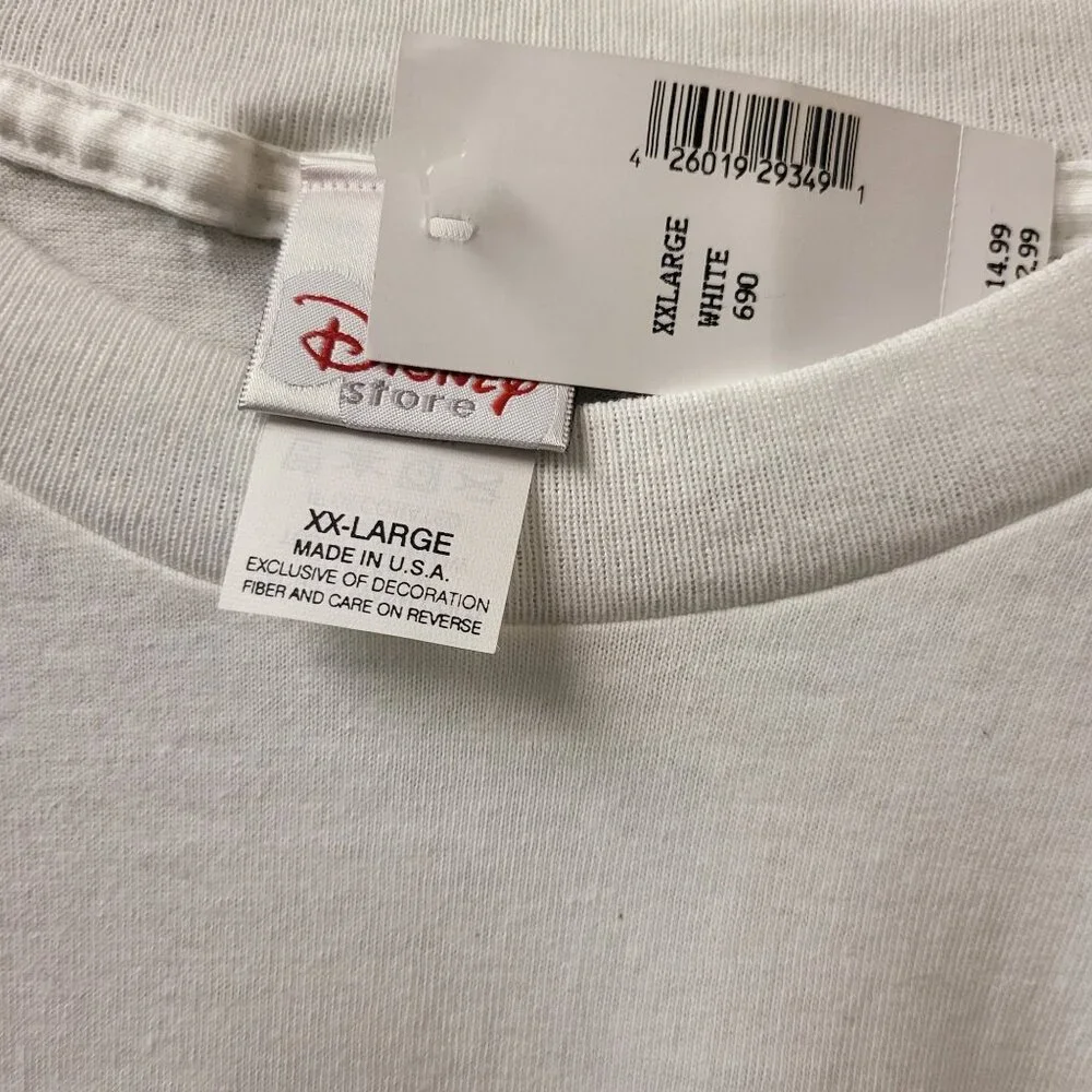 Vintage Disney Store White Mickey Mouse T Shirt XXL